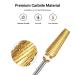 MelodySusie 5-in-1 Carbide Tungsten Nail Drill Bits Set - Professional Manicure Pedicure Tools with Mixed Sizes - Gold Series for Cuticle Gel Polishing - 3/32'' Shank - Buy Online on GoSupps.com