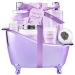 Spa Gift Basket for Women - Lavender Bath Sets for Women Gift 8Pcs Aromatherapy Home Spa Kit with Shower Gel, Shampoo, Jojoba Body Oil, Bath Bomb, Soy Candle & More, Gifts for Her Mothers day