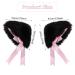 Faux Furry Cat Ears Hair Clip with Bell - Anime Cosplay Headband - Black and Pink - Buy Online on GoSupps.com