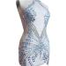 Handmade Full Body Rhinestone Applique on Nude Net - Clear AB Crystal Stones - Dress Patch - Buy Online on GoSupps.com