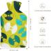 Color Circle Hot Water Bottle with Plush Cover Bed Warmer for Adults & Children | 26.5x15.3cm | International Shipping Available - Buy Online on GoSupps.com