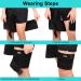 Supregear Adjustable Thigh Brace Support | Neoprene Compression Sleeve for Hamstring, Quad, Groin, and Quadriceps | Breathable and Non-Slip Upper Leg Slimmer for Men and Women in Black - Buy Online on GoSupps.com
