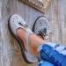 Creev sandals for women flat sole tassel suede sandal closed toes buckle shoes fashionable with fringes comfortable for summer new flip-flops 05 36 (4 37 EU) 7 37 EU