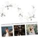 Beaupretty the wig bridal hair flower head bridesmaid hair crystal European and American crystal bride hair clips headgear the side wedding plastic pearl bride crystal hair Comb - Buy Online on GoSupps.com