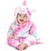 Baby Girls Toddler Hooded Fleece Sleepsuit Onesie | Pink Flannel Pyjamas Jumpsuit 12-18 Months - Buy Online on GoSupps.com