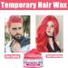 Rose Red Hair Wax Crazy Rose Red Hair Color Spray Temporary Wash-off Semi-permanent Hair Dye Wax One-time Hair Dye without Hurting Hair DIY Hair Styling Dye for Party Halloween &Christmas&Cosplay - Buy Online on GoSupps.com