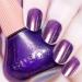 DouborQ Glitter Nail Polish Charm Purple Glimmer Long-lasting Sequins Nail Art Varnish (16) Charm Purple-16