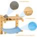 Yangbaga Cat Hammock for Wall - Wall Mounted Cat Shelves with Scratching Pad - Bamboo Cat Wall Perch with Flannel Bed - Buy Online on GoSupps.com