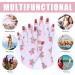 Panitay UV Gloves for Nails - 4 Pairs Floral Gel Manicure Fingerless Gloves | UV Protection & Skin Care for Women - Buy Online on GoSupps.com