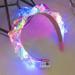 Brinie Light Up Headband Laser Hair Hoop Light Up Hair Band Hoop Flash Glitter Headband Glow Hairhoop Festival Costume Party Hair Accessories for Women and Girls