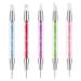 5 pieces nail art dotting tools silicone nail design brush nail art brush double head nail brush set gel nail carved brush manicure tools for diy nail art design