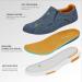 OrthoComfoot Men's Slip On Loafers with Arch Support - Canvas Boat Shoes for Extra Cushioning and Pain Relief - Vintage Flat Walking Shoes 11 W - Denim - Buy Online on GoSupps.com