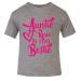 Pink Auntie Custom Name is My Bestie Baby T Shirt Top Aunty 3-4 Years Sport Grey