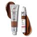 IT Cosmetics CC+ Cream with SPF 50+ Natural Finish Full Coverage Foundation (Deep Honey - 1.08 fl oz) & Do It All Radiant Concealer Multivitamin Serum Makeup (615 Deep Neutral - 0.2 fl oz)