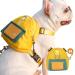 Smileshiney Dog Saddlebag Harness Pet Harness Backpack Puppy Saddle Bag Large Capacity Treat Pouch Dogs to Wear Poop Bag Saddle Backpack Harness for Dogs Running M Yellow