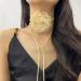 Southjieling 3D Rose Necklace - Versatile Collarbone Chain & Fashionable Black Flower Accessory - Buy Online on GoSupps.com