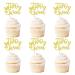 Keaziu 24 Pack Valentine's Cupcake Toppers Two Sweet Cupcake Picks for Wedding Proposal Engagement Bridal Shower Sweet Love Theme Party Cake Decoration Sweet Gold