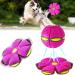 Yeahboom pet toys frisbee ball flying saucer ball toy for dogs flying ball for dogs pet toy frisbee ball dog flying ball premium dog ball violet - no light