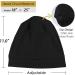 FocusCare Satin Lined Sleep Slouchy Cap - Best Headwear for Curly Hair & Frizzy Hair | Gifts for Women | Dark Black - Buy Online on GoSupps.com