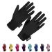 Amoy Kids Horse Riding Gloves Breathable Children Equestrian Horseback Anti-Slipping Boys & Girls Youth Outdoor Biking Cycling Sport Mitts Black L (Age 10-12)