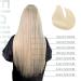Elailite 45cm Tape Extensions - Real Human Hair 100g Smooth #60 Platinum Blonde 40 Pieces - Buy Online on GoSupps.com