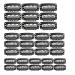 Wigs clips 90 pcs. U Form metal clips combers clips with soft rubber for hair extensions and bricks snap clips replacement hair clips combs clips for extensions 3.3cm/2.8cm/2.3cm