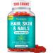 Hair Skin and Nails Gummies with High Potency Biotin 5000mcg | Tasty Hair Vitamins for Women Men and Kids | Gluten Free Hair Nail and Skin Vitamins Plus Biotin Gummies for Hair Growth