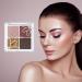 Eyeshadow Makeup Palette - Waterproof 4 Colors Eye Shadow Palette Matte and Shimmer Pigmented Blending Eye Shadow Pallet Natural Velvet Texture Eye Shadow Makeup Palette for Her 02 - Buy Online on GoSupps.com