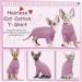 Bonaweite Sphynx Cat Sweaters - Turtleneck Kitten Clothes XS-2XL, PurpleRed - Buy Online on GoSupps.com