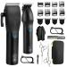 Dumite Hair Clippers for Men,Professional Hair Cutting Kit,Cordless Barber Clipper and T-Blade Beard Trimmer Set (Black)