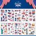 Hying Patriotic Temporary Tattoos - 10PCS American Flag 4th of July Design for Kids and Adults | Labor Day Decoration Party Supplies | Washable and Non-Toxic Patriotic Stickers - Buy Online on GoSupps.com