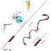 Bluemary Cat Feather Toy Set - 2 Retractable Wand Toys & 4 Rainbow String Teasers | Interactive Indoor Toys for Kittens & Cats - Buy Online on GoSupps.com