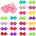 100 Pieces Girls Hair Barrettes Self Hinge Plastic Hair Clip Toddler Kids Baby 80s 90s Hair Pin Colorful Cute Hair Clip Cartoon Hair Accessories (Bow)
