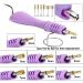 Hotfix Applicator DIY Rhinestone Wand Setter Tool Kit with 7 Tips, Tweezers, Cleaning Brush, 2 Pencils, and 10 Colors of Hot-Fix Crystal Rhinestones - Purple - Buy Online on GoSupps.com