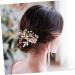 Housoutil 1pc Pearl Hair Pin Wedding Hair Clips Wedding Bridal Hair Clip Pearl Hair Clip Colorful Hair Cuffs Bridal Pearl Hair Comb Floral Hair Comb Tiara Accessories Crystal Bride - Buy Online on GoSupps.com