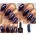 Bluesky Gel Nail Polish Blue Purple with Fine Glitter Blue Raindrops A05 Autumn Winter Color Chip Resistant 10 ml (Requires Drying Under UV LED Lamp)