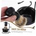 Minkissy Men's Razor Set - 4 Metal Shaving Organizers Shaving Brush & Bowl Holder Black - Perfect for Grooming & Shaving Essentials - Buy Online on GoSupps.com