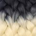 SEGO 5 Pieces Ombre Hair Braid Extensions - 24 Crochet Braiding Hair in Black & Light Blonde - Ideal for Stylish Hairstyles - Buy Online on GoSupps.com