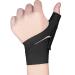 YUNYILAN Thumb Wrist Brace Compression Sleeve for Arthritis Pain Relief Protector Support Sport Carpal Tunnel Support Elastic Wrist Support Brace for Men and Women (Black - Right)