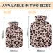 Leopard Pink Hot Water Bottle 2L with Cover Pain Relief & Hand Feet Warmer for Winter | International Shipping - Buy Online on GoSupps.com