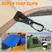 24PCs Heavy Duty Tarp Clips with Carabiner for Camping and Outdoor Use - Black - Buy Online on GoSupps.com