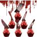 VARACL 24PCS Halloween Cupcake Toppers Bloody Horror Theme Cake Toppers Decorations for Halloween Trick or Treat Party Birthday Party Decor Favor Supplies Horror Zombie Spooky Cupcake Picks - Buy Online on GoSupps.com