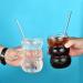 Alink Bubble Glass Set - 4 Ribbed 550ml Drinking Glasses for Latte Macchiato Iced Coffee & Cocktails | Elegant Wave Design - Buy Online on GoSupps.com