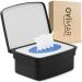 Ovimar wet wipes box with lid malmoya |In noble black powder -coated stainless steel |Without drilling |So that cosmetic towels always stay fresh to glue thanks to the wet wipes storage box