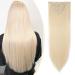 S-noilite 17-26 Inches(43-66cm) 8pcs Long Full Head Clip In Hair Extensions Extension Sexy Lady Fashion Choice 60 Colours (23 Inches-Straight Pale Blonde) Pale Blonde 23 Inch