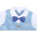 AmzBarley Baby Boys Gentleman's Tuxedo Romper Suit Blue | Long/Short Sleeve Dress Shirt Pants Vest Bowtie | Birthday Party Outfit | 3-6 Months - Buy Online on GoSupps.com