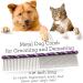 Meetory Stainless Steel Pet Comb | Dog Grooming Comb with Rounded Teeth for Large, Medium, Small Dogs & Cats - 16cm - Buy Online on GoSupps.com