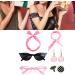 Dtaigou 50s Accessories for Women Headband Drop Earrings Set for 1950s Outfits Cat Eye Glasses with Vintage Polka Dot Hair Bands and Headband for Women Pink One Size - Buy Online on GoSupps.com