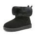 Yeeteepot Baby Girls' Winter Booties Boys Warm Lined Snow Boots Plush Shoes Kids Anti-Slip Ankle Boots Indoor Soft Soled Toddler Shoes Flat Booties 8.5 UK Child B Black