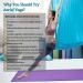 DASKING Deluxe 5m Aerial Yoga Swing Set with Daisy Chains & O-Ring - Dark Purple Fabric | Yoga Hammock Kit with Guide - Best for Home Practice - Buy Online on GoSupps.com